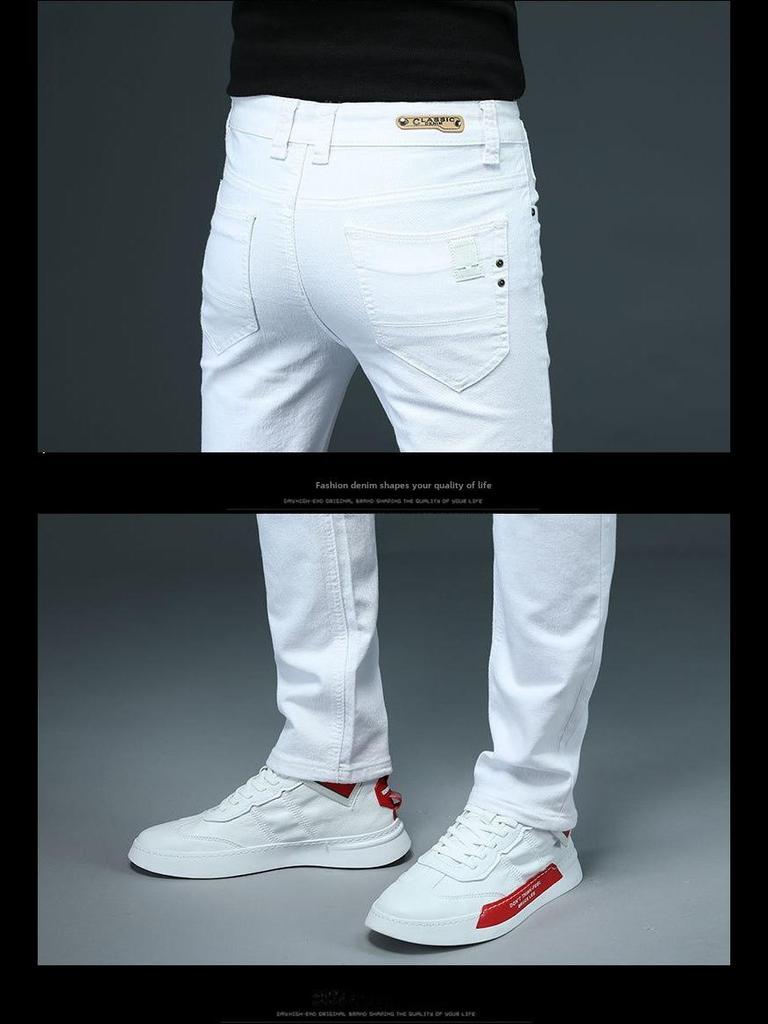 Мужские облегающие эластичные джинсы — повседневные и универсальные для молодых мужчин и студентов