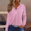 Women's T Shirt Tee Button Long Sleeve Daily Weekend Fashion Basic V- Neck Regular Top