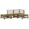 4 Piece Garden Lounge Set Pressure Treated Pine Wood