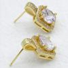 Серьги French Light Luxury Zircon. Милые и высококачественные серьги для женщин. Модные и универсальные серьги с эффектом выцветания.