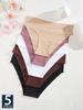 5 шт./компл. Женские простые повседневные удобные трусы для ежедневной носки Snug Zone Женские бесшовные удобные трусики-треугольники