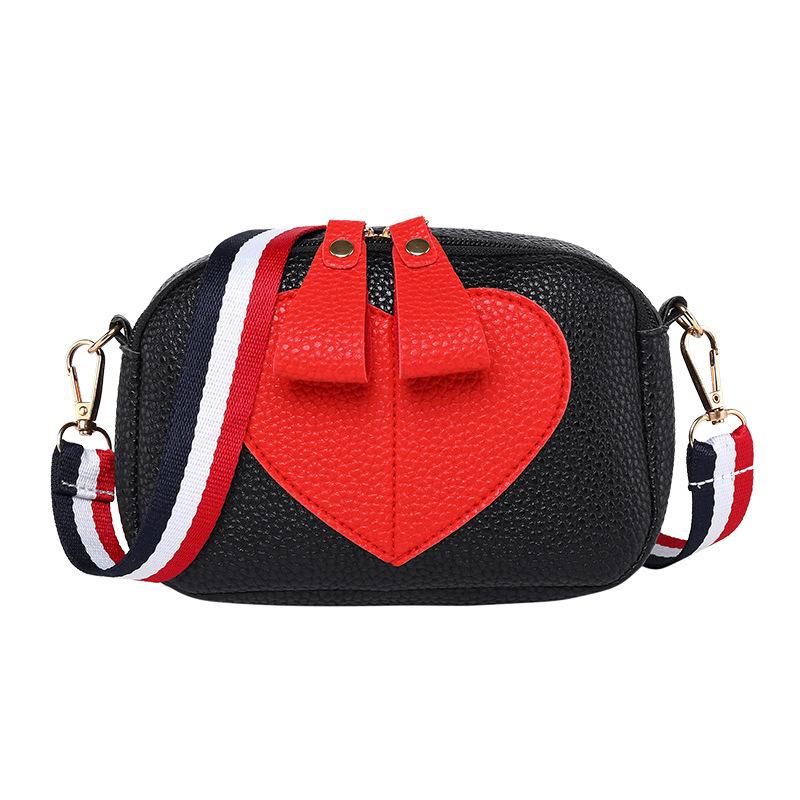 Cozy Up Color Contrast Heart-shaped Camera Phone Bag for Women's Long Casual Diagonal Cross Bag