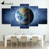 HD печатные 5 шт. холст искусство космическая вселенная звезды живопись голубая земля настенные картины для гостиной