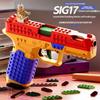 Конструктор Игрушечный Пистолет SIG17 Запускает Игрушечный Пистолет Сбрасывает Гильзы DIY Пистолет на Мягких Пулях Научно-Образовательная Модель