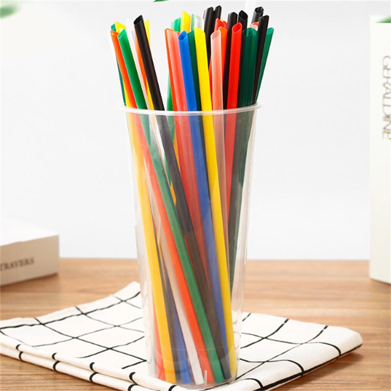 100 шт 6*190 мм одноразовые пластиковые соломинки красочные вечерние питьевые соломинки для мероприятий гибкие большие прямые трубочки соломинки для бара аксессуары