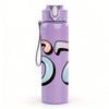 1PC Shiny Glitter Number 67 Pattern 750ml Color Plastic Sports Water Bottle Leakproof Flip Straw Lid Suitable for Sports Office Home Use