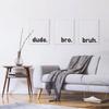 PLKMN Boy Room Decor Set, Minimalistic Typography Posters for Boys Bedroom Dorm Man Cave, Dude Bro Bruh Wall Art Prints 8x10