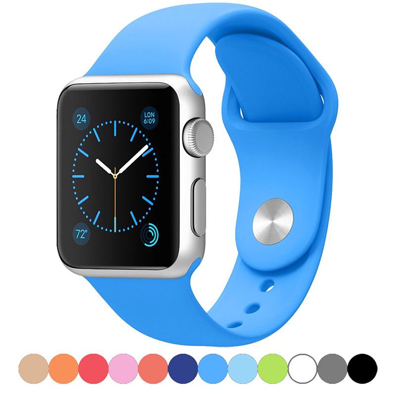 Силиконовый ремешок Apple для Apple Watch Series 1-9/SE, Классический спортивный ремешок