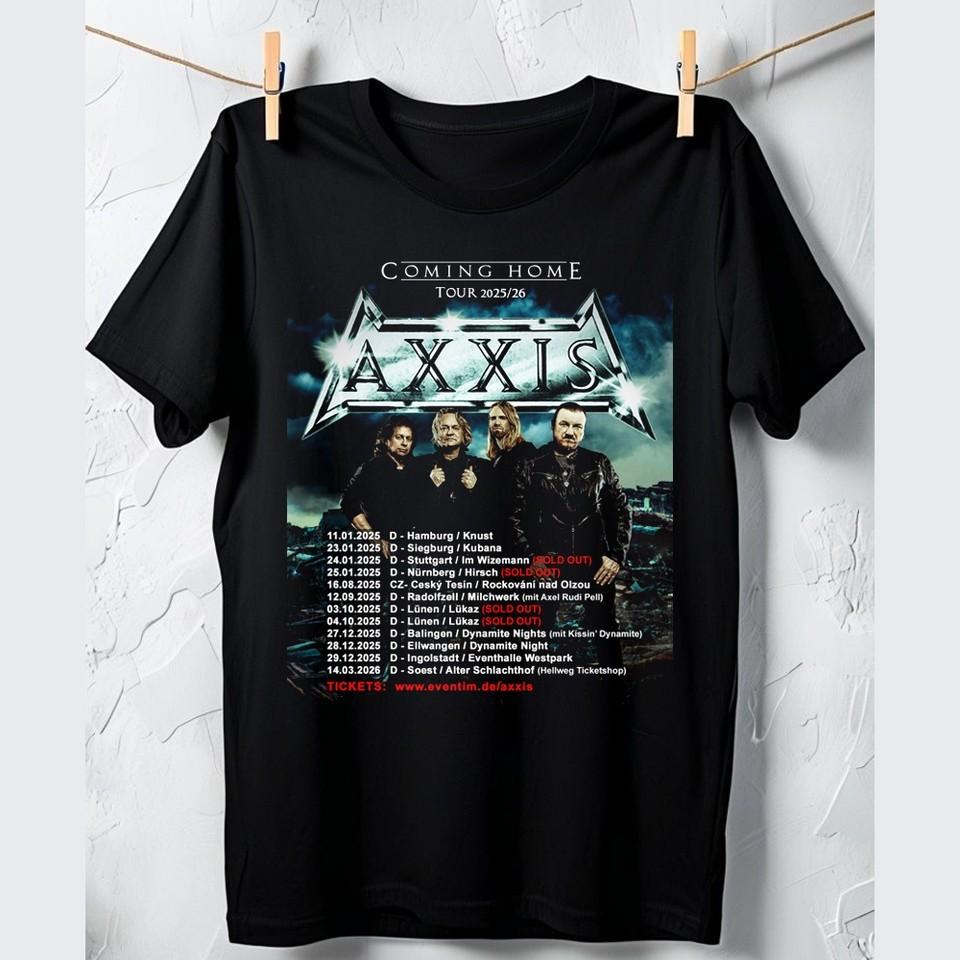 Axxis Band Coming Home 2025 2026 Тур Футболка Черная Унисекс S-5XL E2001
