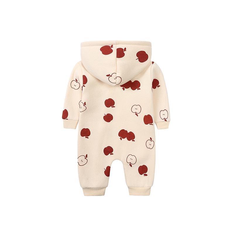 Флисовые хлопковые детские комбинезоны с капюшоном для новорожденных, одежда для маленьких мальчиков и девочек, осенний комбинезон для малышей, одежда для младенцев, детский цельный предмет