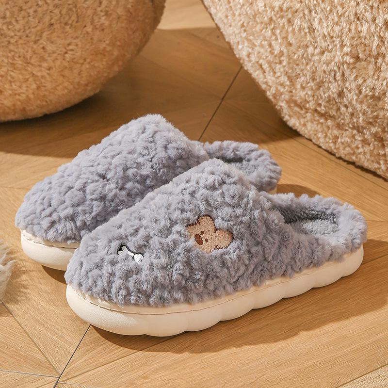 Autumn/Winter Indoor Outdoor Furry Cotton Slippers for Men & Women