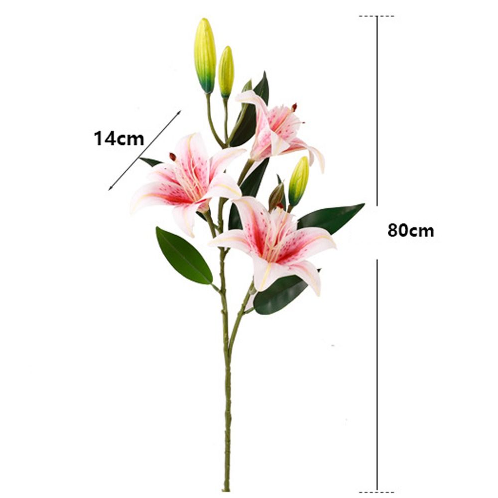 Шелковая лилия Брауна с эффектом реального прикосновения, пластиковые искусственные цветы для гостиной, для рабочего стола
