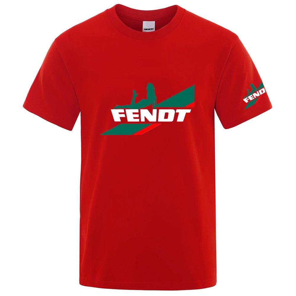 New Fashion Brand O Neck Trendy Streetwear Tshirt Tractor FENDT Logo Print 2026 Unisexs Summer Premium Grade Short Sleeve Top
