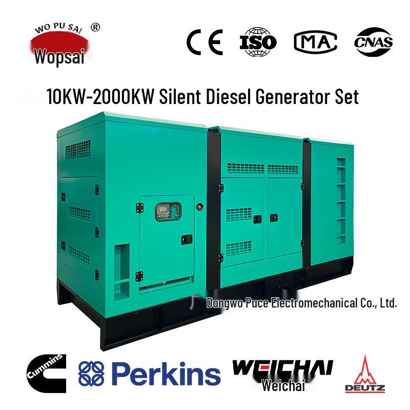 150KW-900KW Silent Soundproof Diesel Generator Set for Low Noise Standby Use