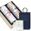 Sympathy Incense Gift Set In Paulownia Wood Box [Hanakurabe (Compare Flowers) - 2 Types, Sandalwood, with Outer Wrapping, Condolence Message, and