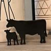 Black Cow Wooden Decoration Farmhouse Rustic Cattle Sign Home Office Living Room