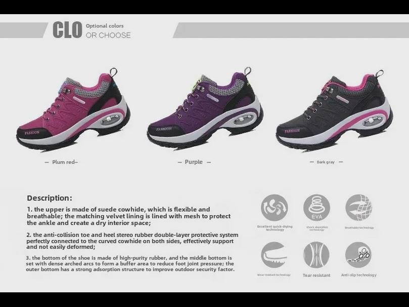 Кроссовки женские на воздушной подушке 2022 года, осенние — увеличение высоты, амортизация, толстая подошва, универсальные повседневные кроссовки