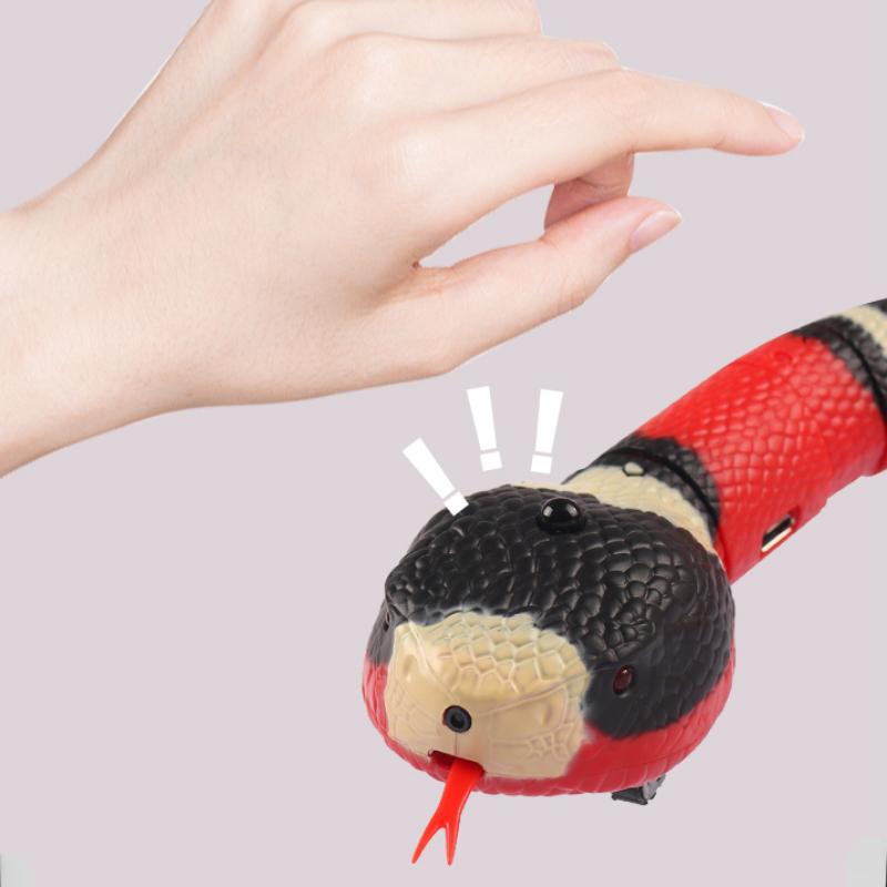 Smart Sensing Snake Cat Toys Интерактивный автоматический Eletronic Snake Cat Teaser USB-зарядка Аксессуары для кошек для кошек Собаки Игрушки для кошек