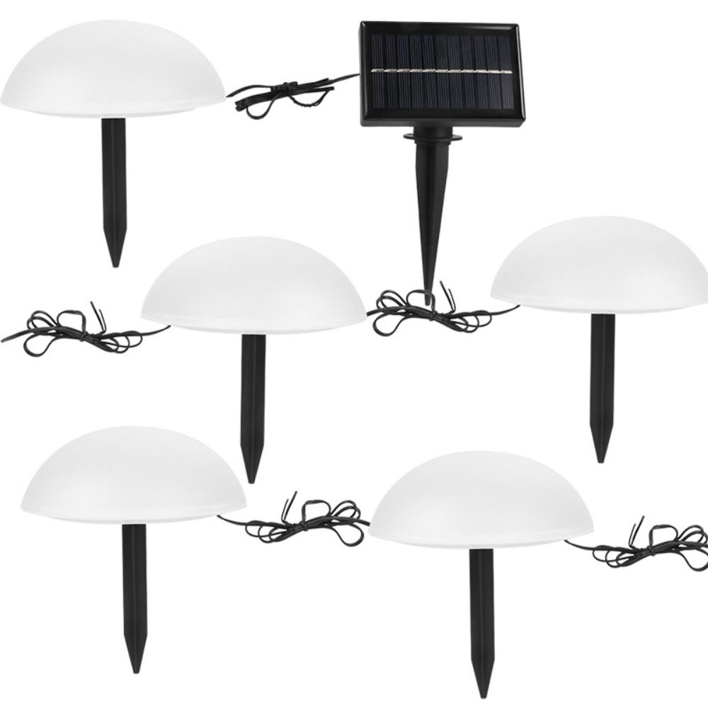 5pcs Half Ball Shaped Solar Ground Lights 1 Drag 5 Cobblestone Lamp  Landscape Stairs Yard Deck