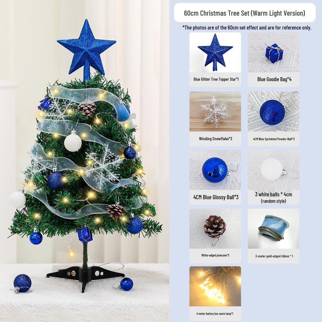 Mini Christmas Tree PVC Set for Desktop and Window Decoration