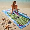Custom Name Frozen Friendship Stylish Digital Printing Beach Towel Quick‑Drying Absorbent Blanket for Beach Pool Gym Travel