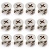 BESTU Camlock Screws, Furniture Connectors, 15mm Diameter, Furniture Camlock Fittings, Connectors, Metal, Silver Tone, for Cabinets, Pack of 12