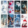 Рождественский чехол с принтом для Samsung Galaxy S24 S23 S22 S20 Ultra S21 FE 5G S10 S9 Plus S10E S8, мягкий прозрачный чехол