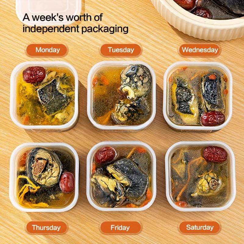 [Герметичные|Штабелируемые] Набор из 7 шт. Герметичные Штабелируемые Контейнеры для Хранения Пищи с Крышками | Прочный ПП Материал, Идеально подходят для Мяса, Фруктов и Овощей