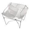 BUNDOK Bonfire Stand Lotus with Stainless Storage Case Silver + BD-467 Mesh, Steel, Included, Compact,
