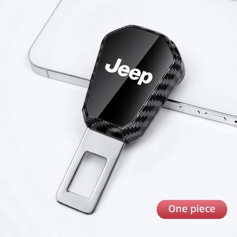 Для Jeep Расширитель-заглушка зажима ремня безопасности автомобиля из углеродного волокна Для Jeep Wrangler JL JK Renegade Grand Compass Gladiator Cherokee Patr