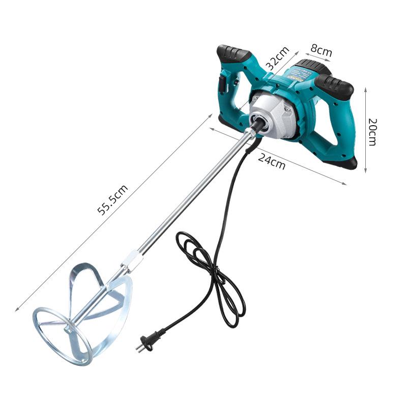 Ручной электрический миксер высокой мощности для бетона, цемента, штукатурки, краски и шпатлевки