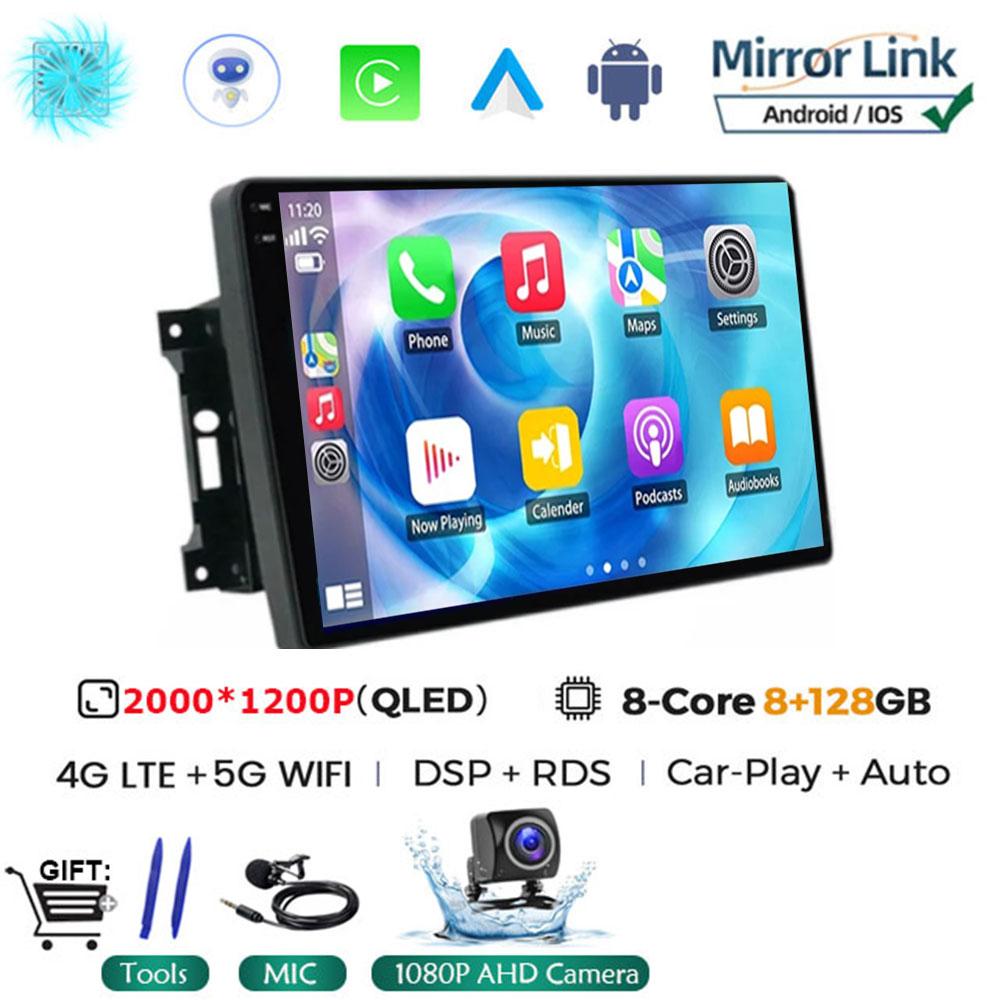 Для Jeep Compass/Commander/Grand Cherokee/Wrangler/Liberty AutoRadio Android 14 Car Radio QLED GPS Navigation Multimedia Player