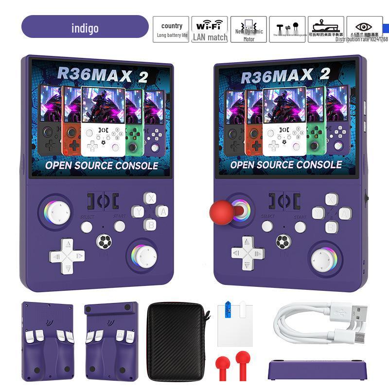 Портативная игровая консоль с открытым исходным кодом R36MAX2: Классическая GBA, FC Аркада, Портативная PSP