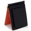 GRAV Bifold Wallet with Money Coin and Hidden IC Card Pocket Men's Clip, Purse, (Black/Orange)