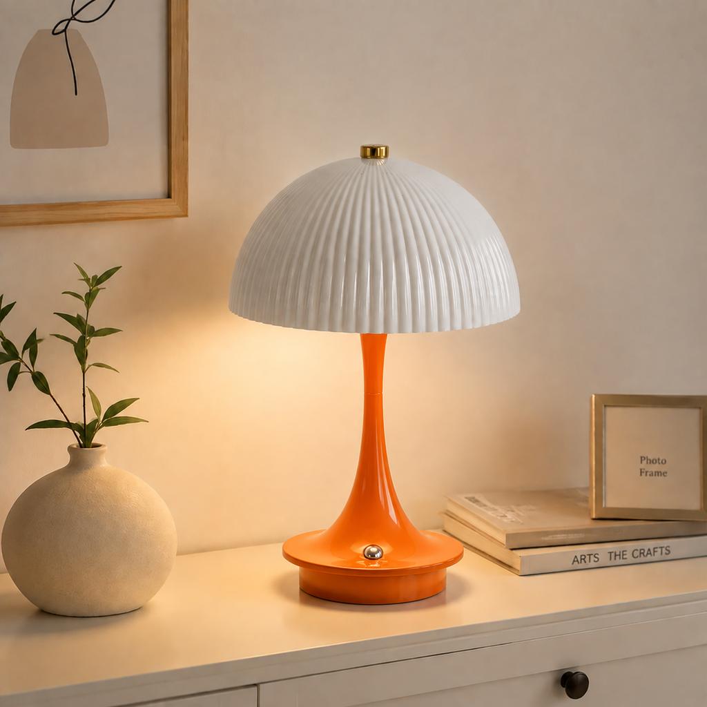 Xiaomi Modern LED Mushroom Table Lamp Wireless Rechargeable Touch Control Desk Lamp 3 Color Light Dimmable Bedside Lamp Home Decor Gift