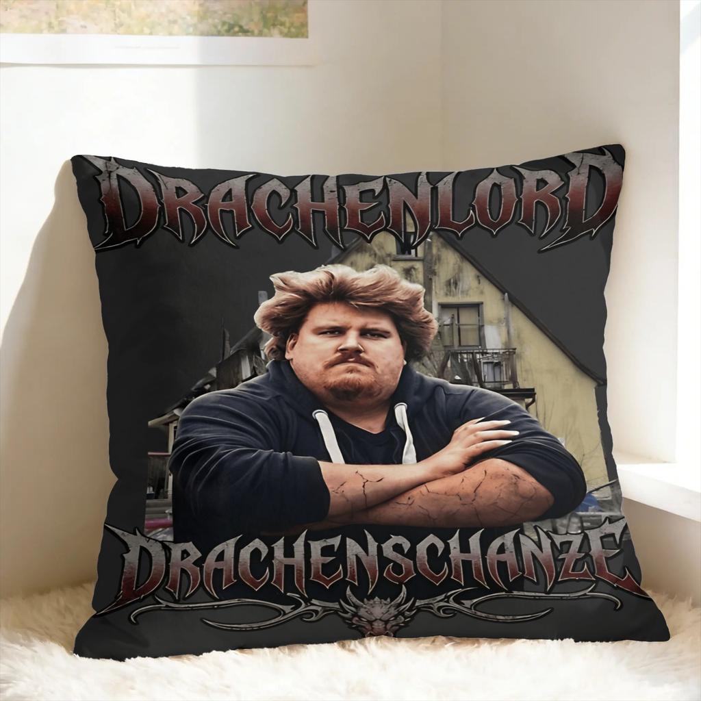 Drachenlord Dragon Lord Poster Rainer Winkler Pillowcases Cute Funny Pillow Case For Chair Sofa Home Decor Comfy Pillow Cover