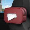 PU Leather Car Napkin Holder Multifunctional Backseat Tissue Case Car Tissue Box  Sun Visor