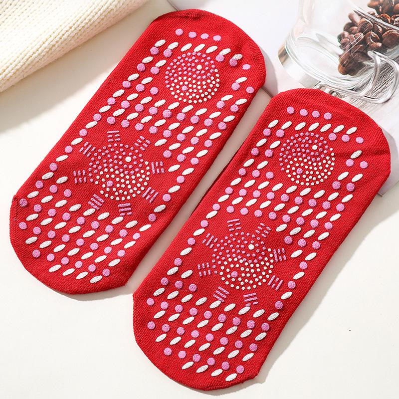 Массажные носки с турмалиновым подогревом: Теплый, впитывающий пот, устойчивый к холоду хлопок средней длины