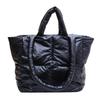 Women's Large Puffer Tote Bag - Winter Quilted Crossbody Handbag, Insulated Tote Purse with Zipper Closure, Winter Warm Shoulder Bag for Women