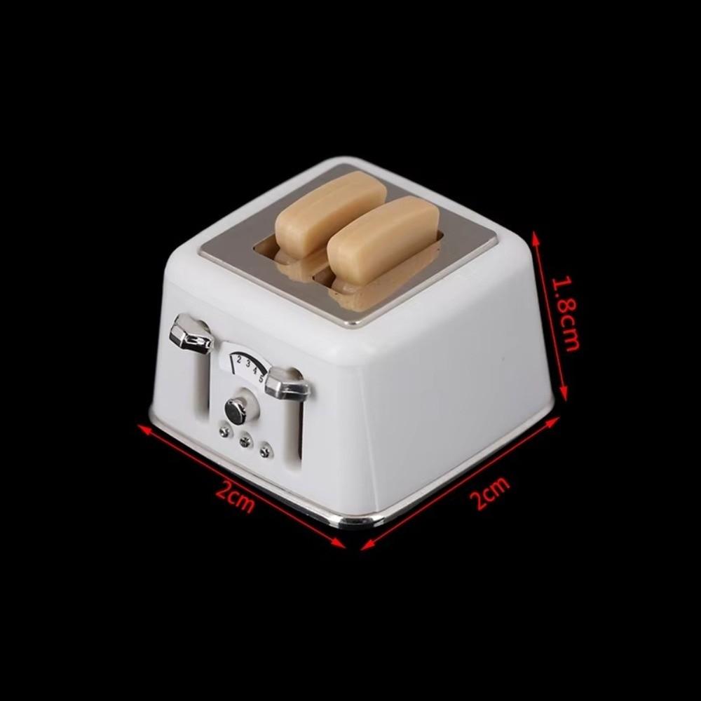 With Toast Dollhouse Miniature Bread Maker Doll Electrical Appliance Toy Mini Accessories