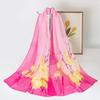 Spring Scarf Women's Chiffon Printed Thin Silk Scarf Shawl Dual-use Gift Women's Scarf Headband