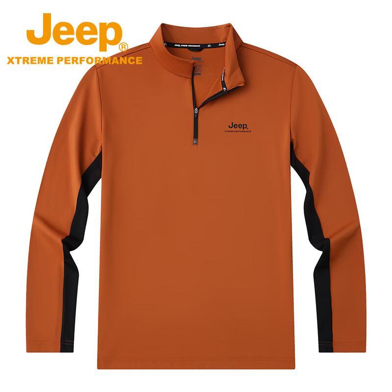 Jeep Men's Fleece Quick-Dry Long-Sleeve T-Shirt