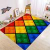 3D Ковер из строительных блоков Трехмерный ковер Ковер для гостиной Дивана Придверный коврик Украшение Противоскользящий коврик для пола Домашнее украшение