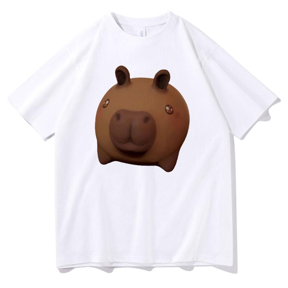 I Love Capybaras Print Men Women Fashion Casual Loose Tshirts Crew Neck Hip Hop Man Funny Tshirt Male Tee Shirt Male Streetwear