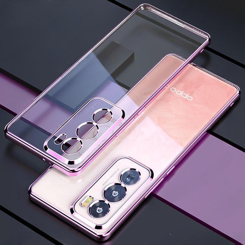 Гальванический чехол для телефона Oppo Reno12 Pro, мягкий силиконовый чехол из ТПУ для OPPO RENO Reno 12 12Pro RENO12, защитный чехол для объектива