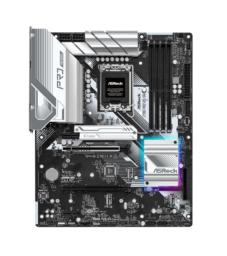 Asrock Motherboard Z790 Pro Compatible with Intel 12th and 13th Generation CPU Z790 Chipset DDR4 ATX Motherboard Authorized Distributor RS/D4
