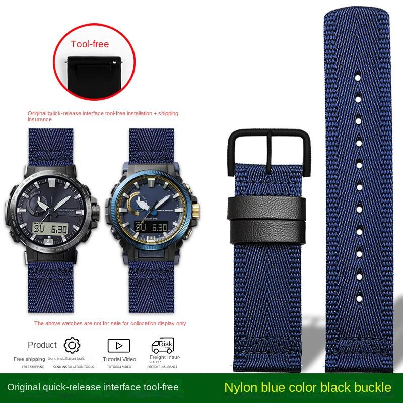 Для серии Casio PRW-60Y/50Y/70Y/30 Ремешок PROTREK Часы для альпинизма PRW-60Y PRW-50Y PRW-70Y Нейлоновый холщовый ремешок для часов 23 мм