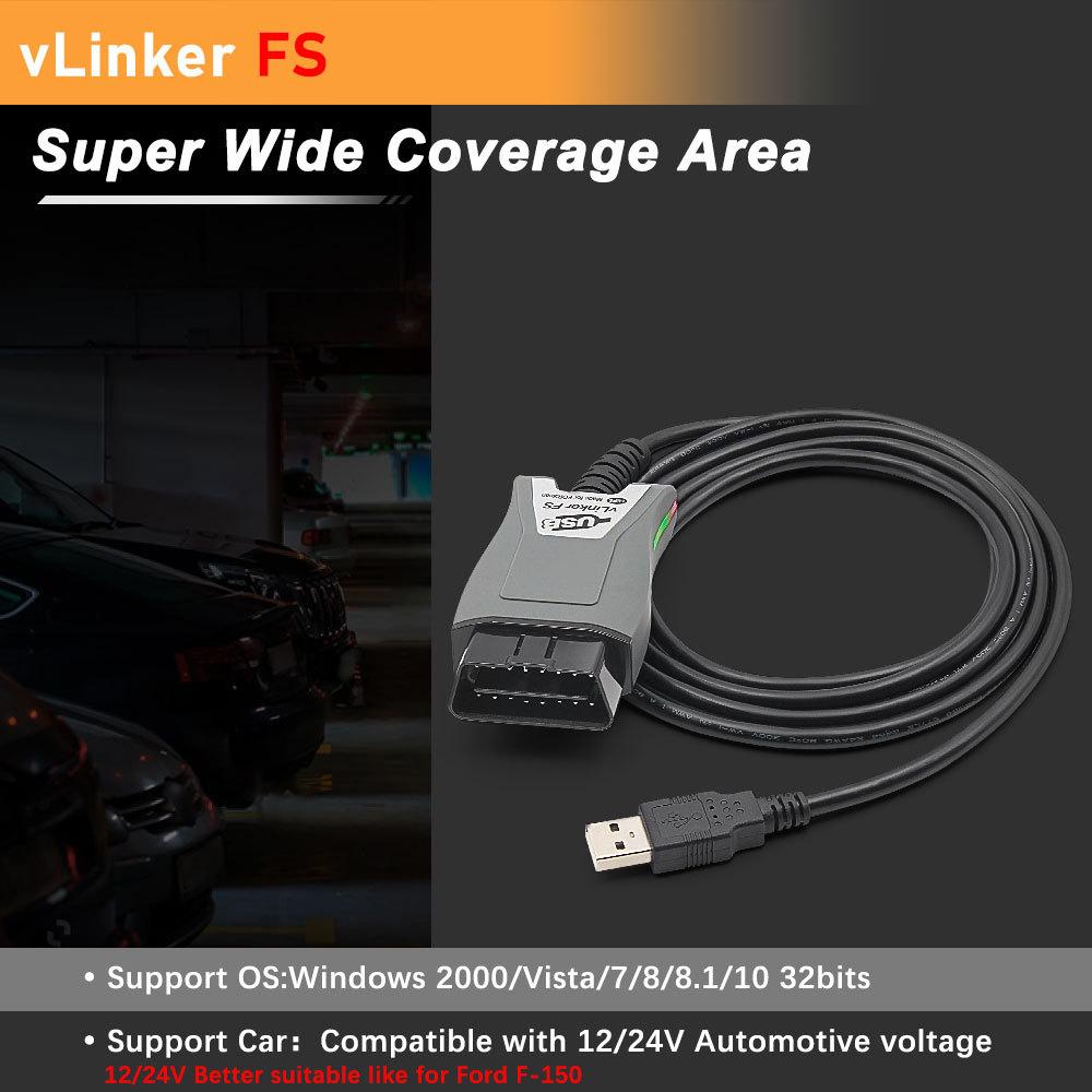 For Mazda FS ELM327 Car Diagnostic Scanner ELM 327 OBD 2 For Ford FORScan Interface Tools OBDII HS/MS-CAN VLinker FS USB Car Accessories