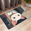 Little white cat Rug Floor Mat for Living Room or Bedroom Soft and Comfortable Carpet a Gift for Birthday and Holiday.