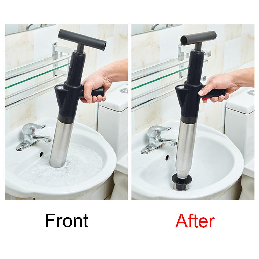 High Pressure Drain Plunger Sewer Pipe Unblocker Air Drain Blaster Cleaning Tool Toilet Plunger for Bath Toilets Bathroom Kitchen Dredge Clog Remover